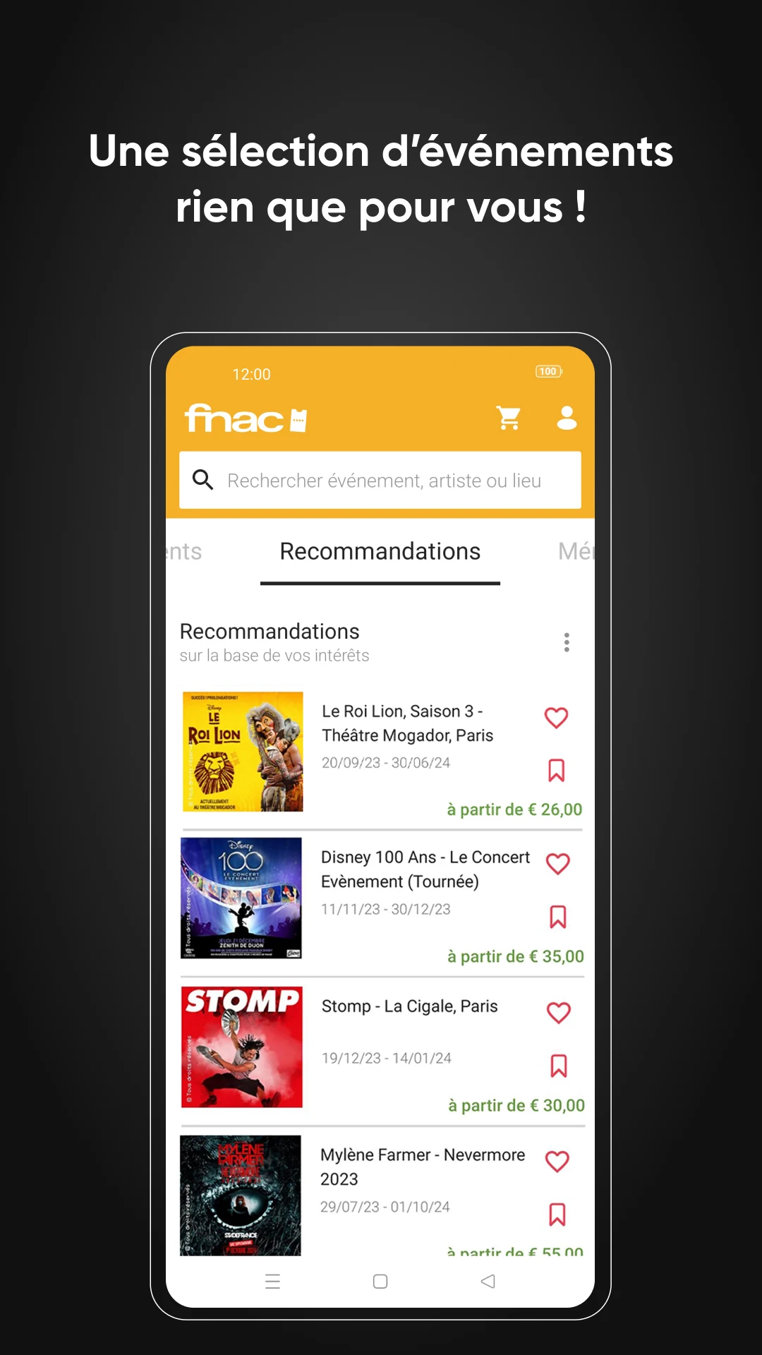 FNAC SPECTACLES - Buy tickets screenshot