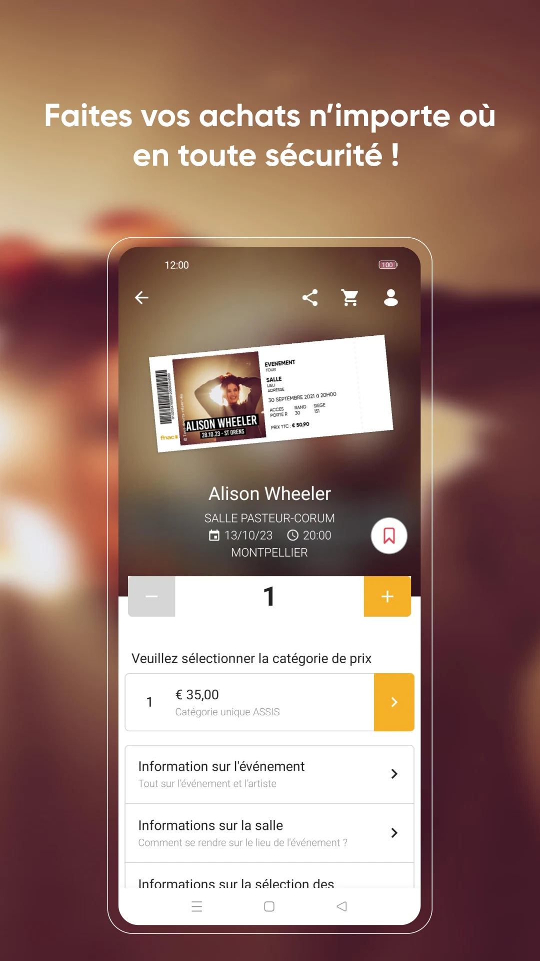 FNAC SPECTACLES - Buy tickets screenshot